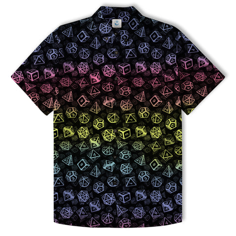 DnD Hawaii Shirt, Dice Print Shirt, Dungeon Master Gift, Roleplaying Game Aloha Hawaii Shirt - The Palmix