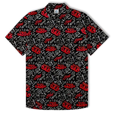 DnD Hawaii Shirt, Dice Print Hawaii Shirt, Dungeon Master Gift, Roleplaying Game Aloha Hawaii Shirt - The Palmix