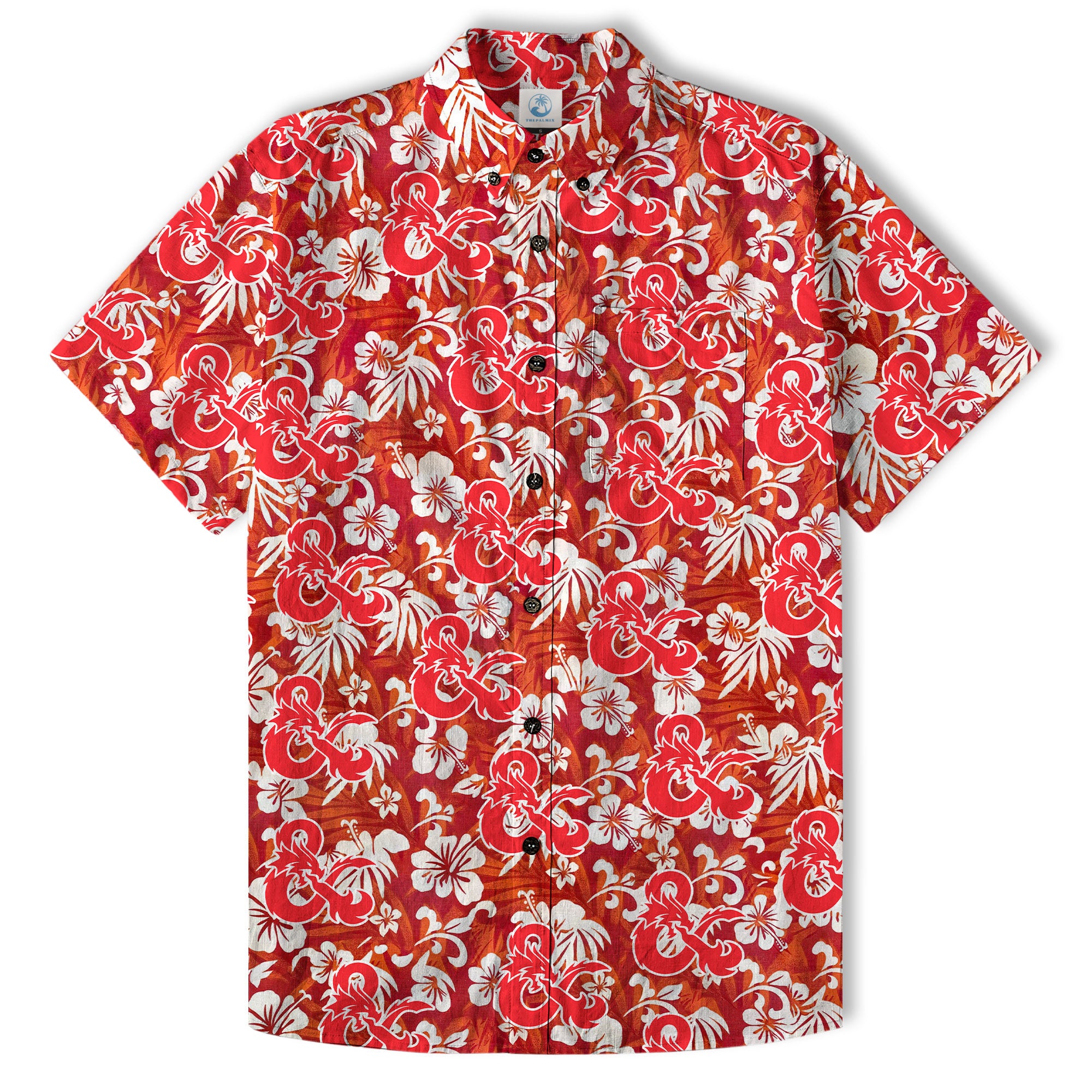 DND Celestrial Dice Pattern Aloha Hawaii Shirt, D20 Stars Constellation, Sun and Crescent Button Down Shirt - The Palmix