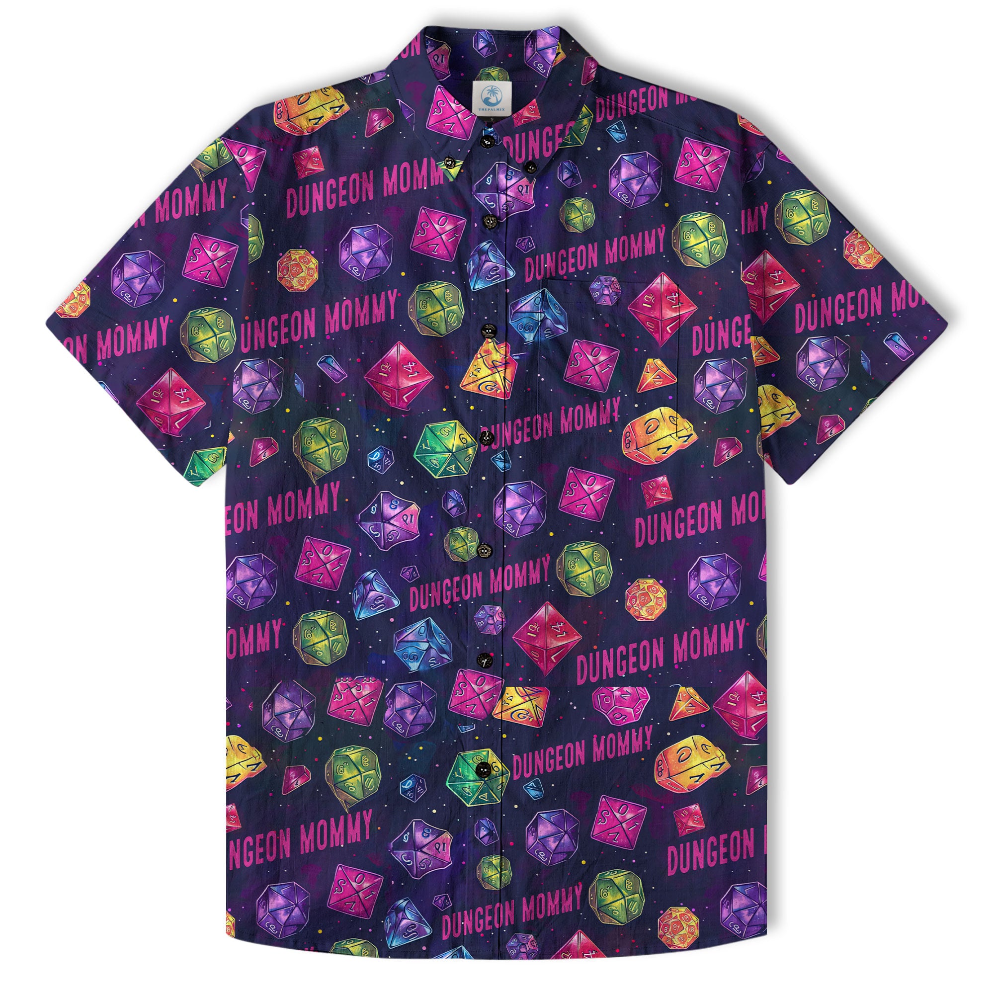 Dungeons Daddy Aloha Hawaii Shirt, DND Game Pattern Shirt Gift for Dad - The Palmix