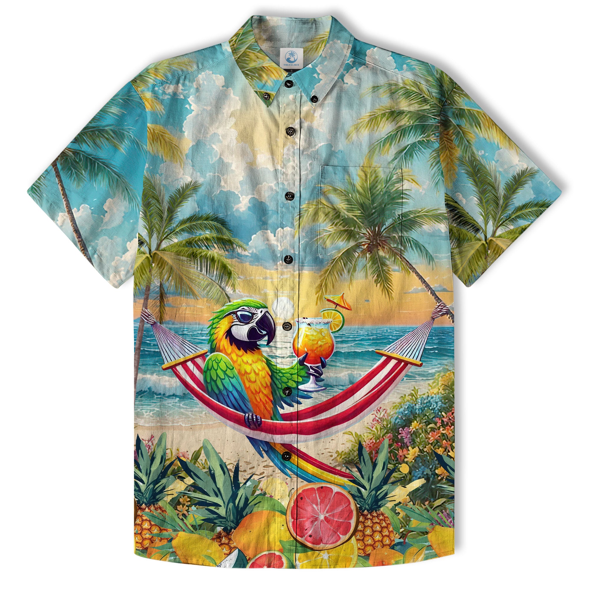 Parrot Beach Summer Hawaiian Shirt, Parrot Summer Beach Hawaiian Shirt - The Palmix