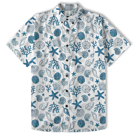Sea Hawaiian Shirts for Men Women, Sea Animal Aloha Summer Beach Shirt Short Sleeve Button Down - The Palmix