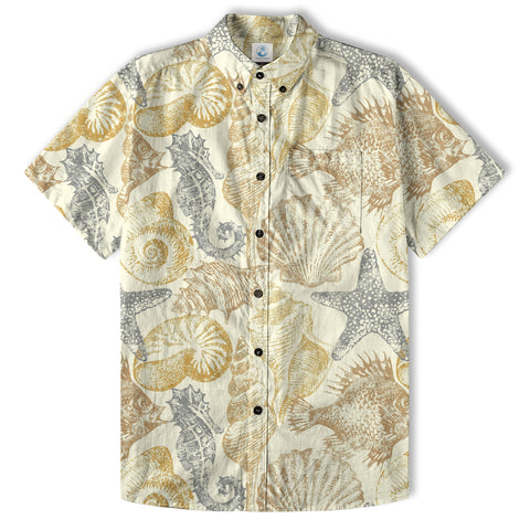 Ocean Animals Women's Hawaiian Shirt, Ocean Aloha Hawaiian Print - The Palmix