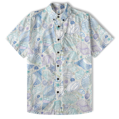 Sea Shells Animal Pattern Hawaii Shirt, Turtle Hawaiian Shirt for Men Women - The Palmix