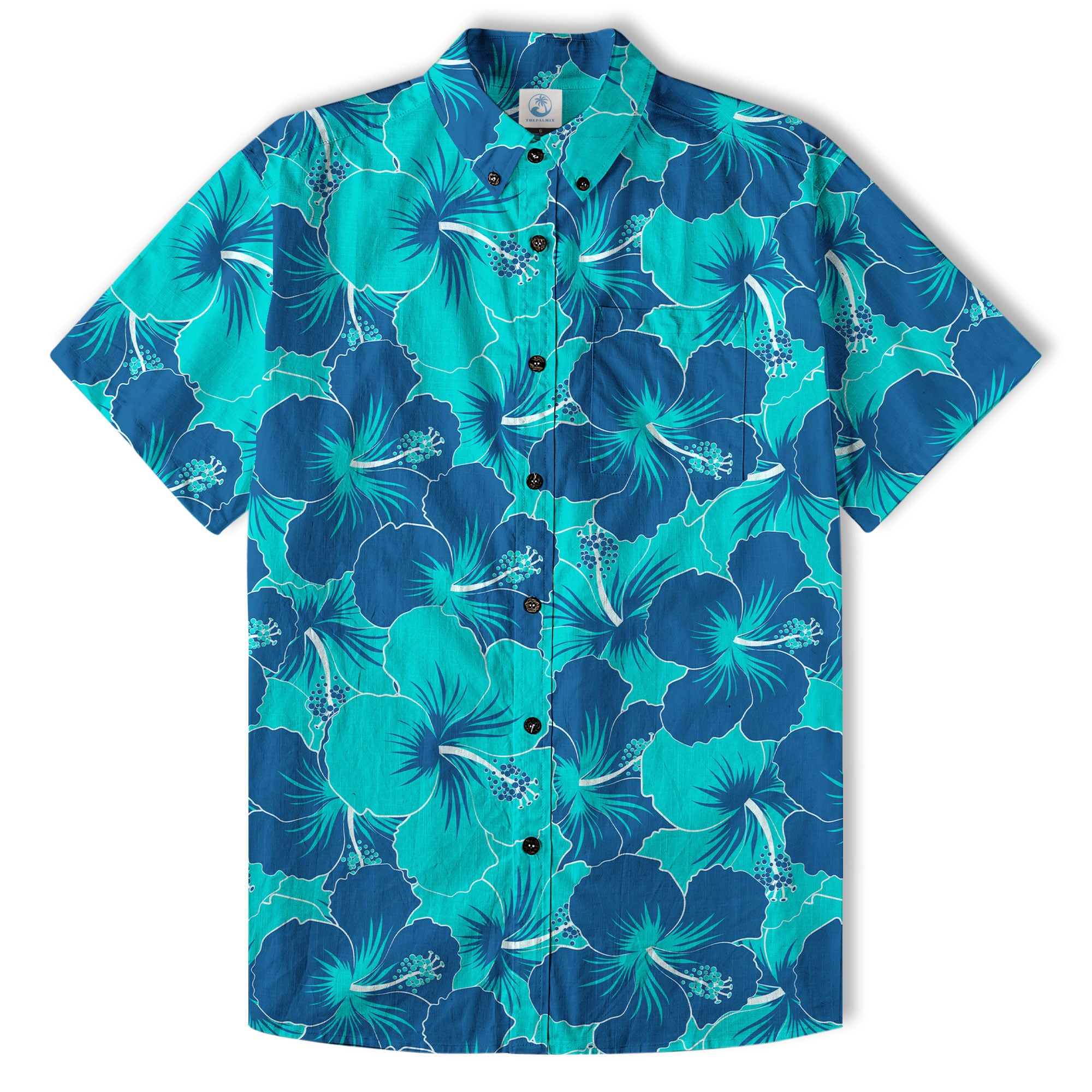 Floral Pattern Hawaii Shirt, Hibiscus Flower Shirt - The Palmix