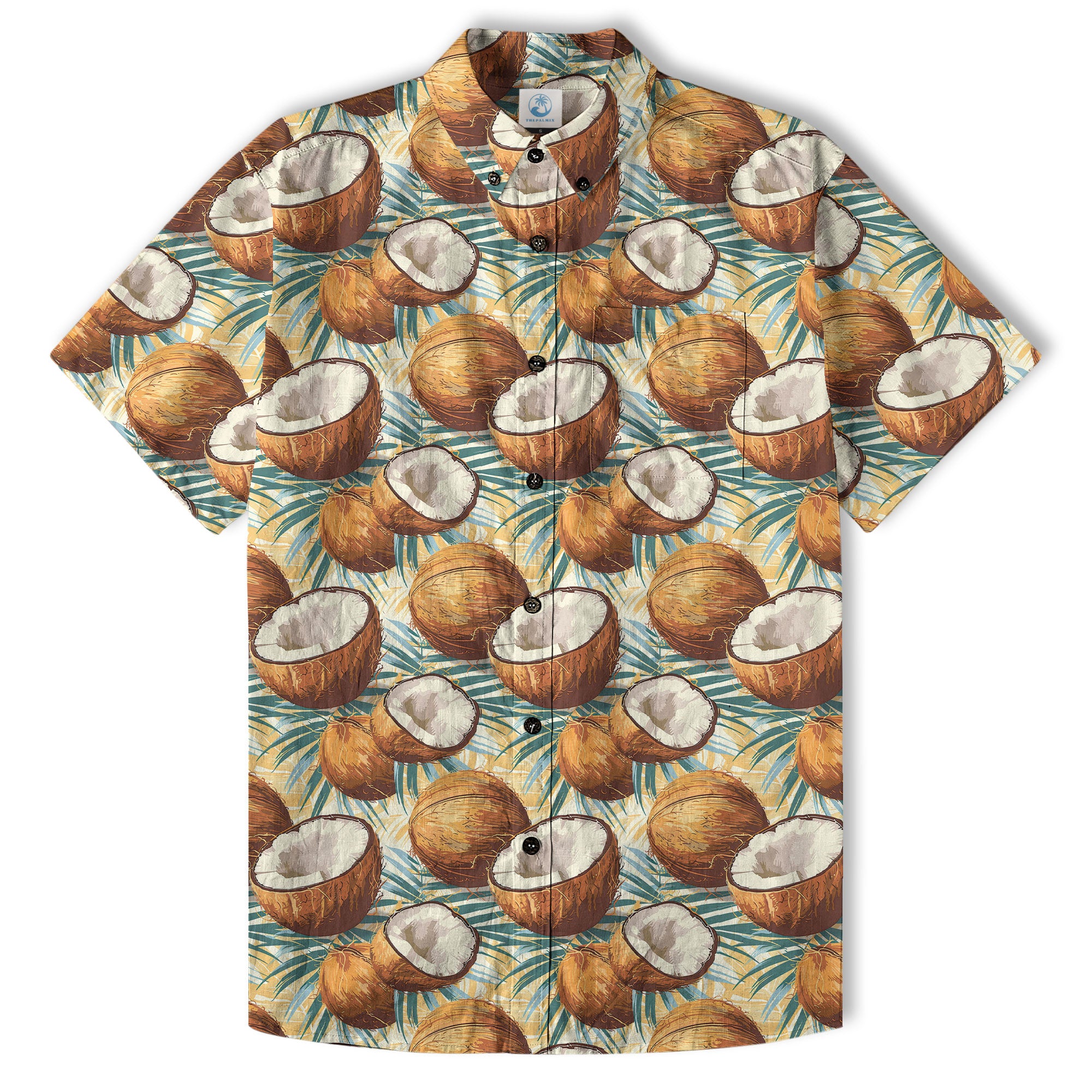 Coconut Trees Pattern Hawaii Shirt, Summer Beach Shirt - The Palmix
