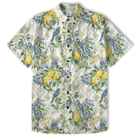 Tropical Fruits Aloha Hawaiian Button Up Shirt, Summer Beach Aloha Hawaii Shirt - The Palmix