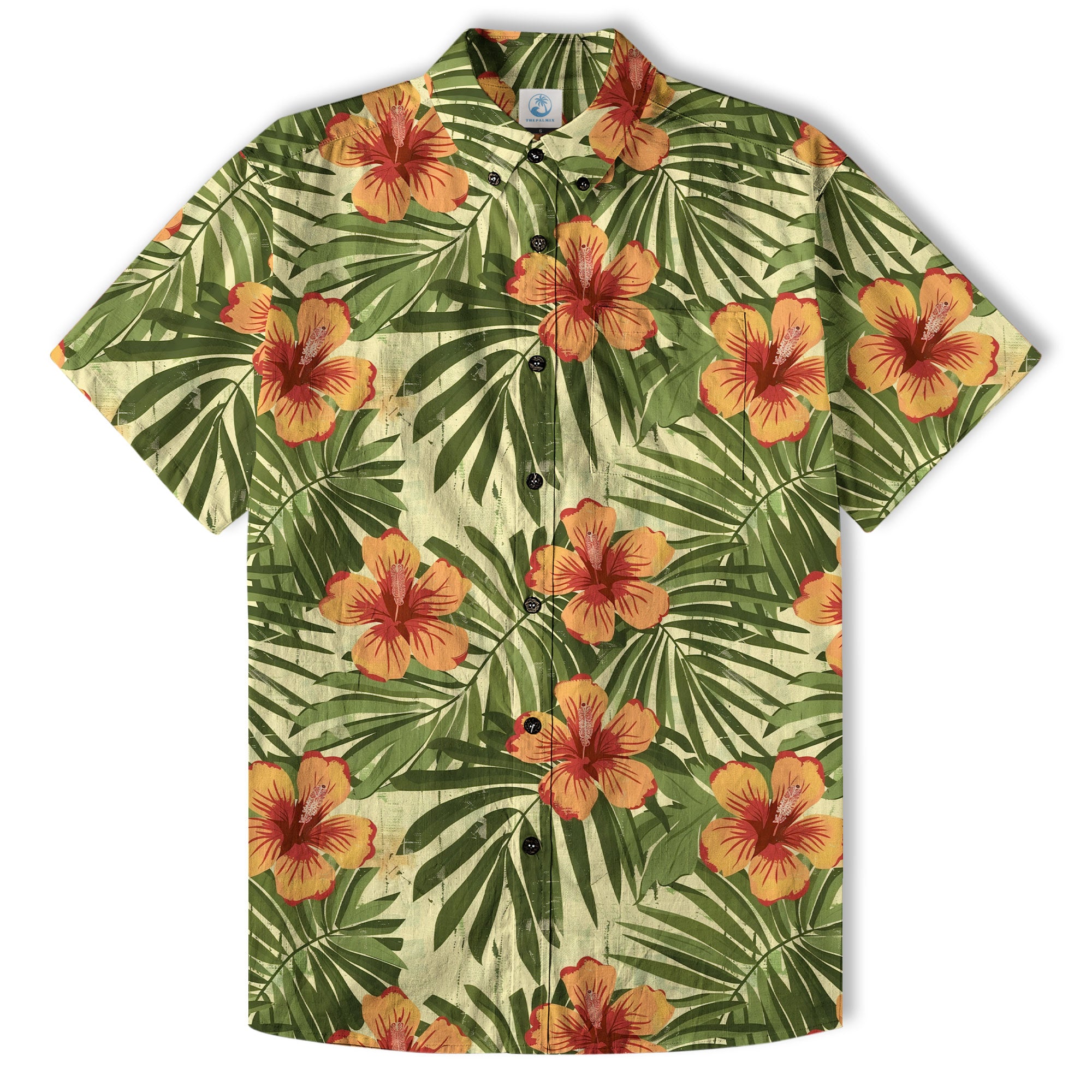 Vintage Aloha Hibiscus Flowers Hawaii Shirt, Floral Hawaiian Button Down Shirt - The Palmix