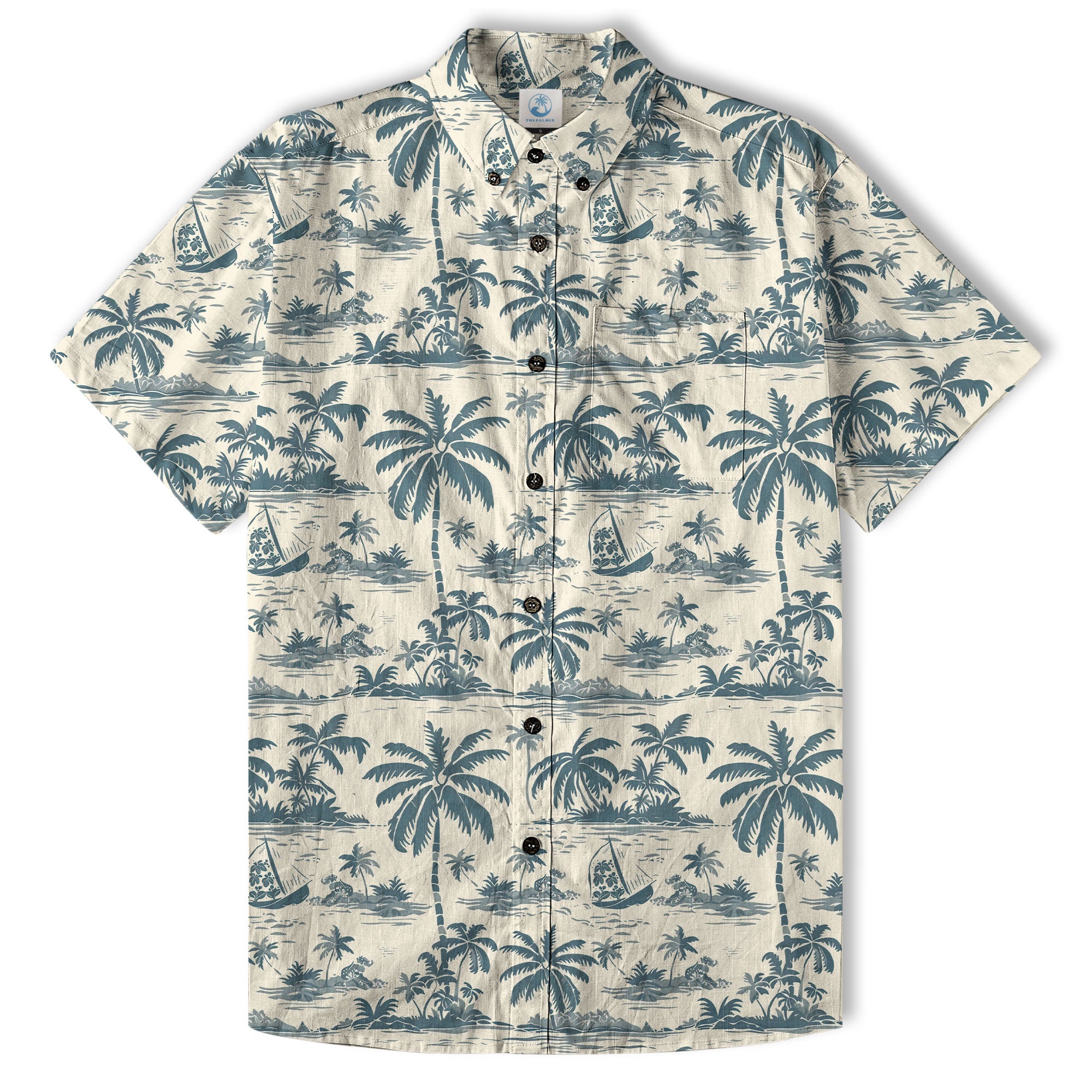 Tropical Garden Blossom Hawaii Shirt, Exotic Hawaiian Button Down Shirt - The Palmix