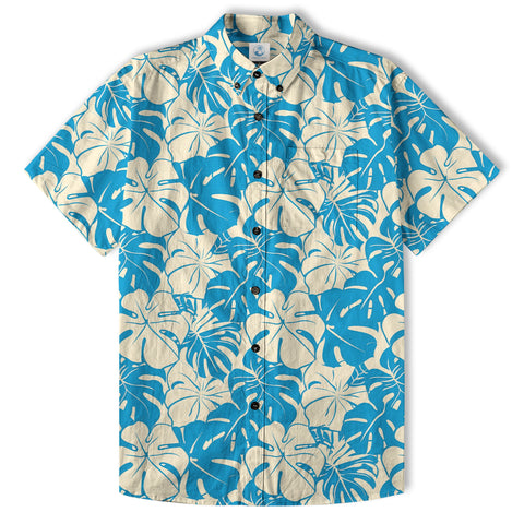 Vintage Aloha Hibiscus Flowers Hawaii Shirt, Floral Hawaiian Button Down Shirt for Men - The Palmix
