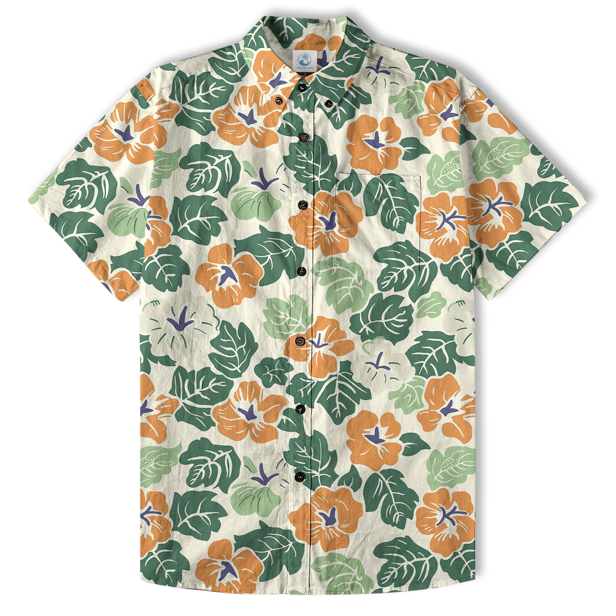 Retro Aloha Flowers Hawaii Shirt, Floral Hawaiian Button Down Shirt - The Palmix