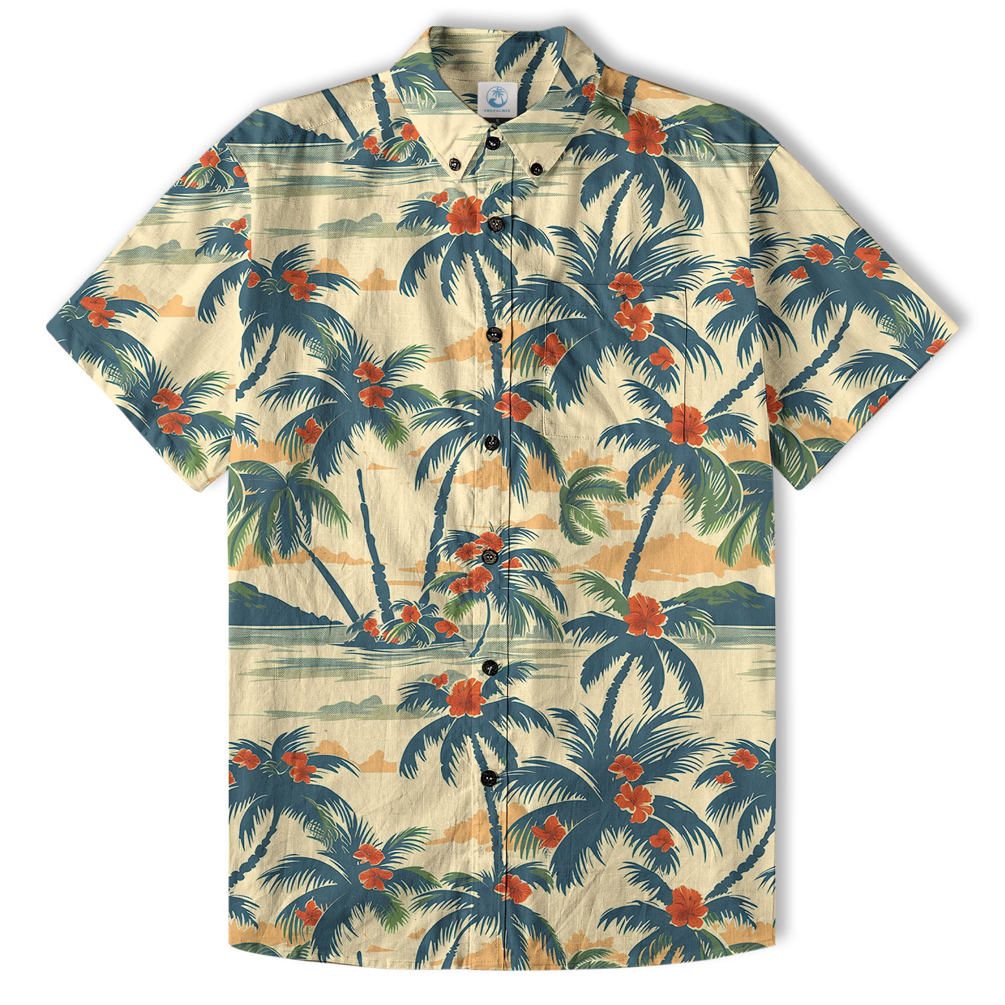 Retro Aloha Flowers Hawaii Shirt, Floral Pattern Hawaiian Shirt - The Palmix