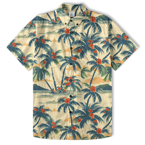 Retro Aloha Flowers Hawaii Shirt, Floral Pattern Hawaiian Shirt - The Palmix