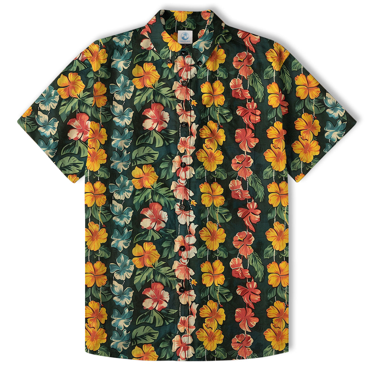 Vintage Aloha Flower Hawaii Shirt, Floral Pattern Hawaiian Shirt for Men - The Palmix