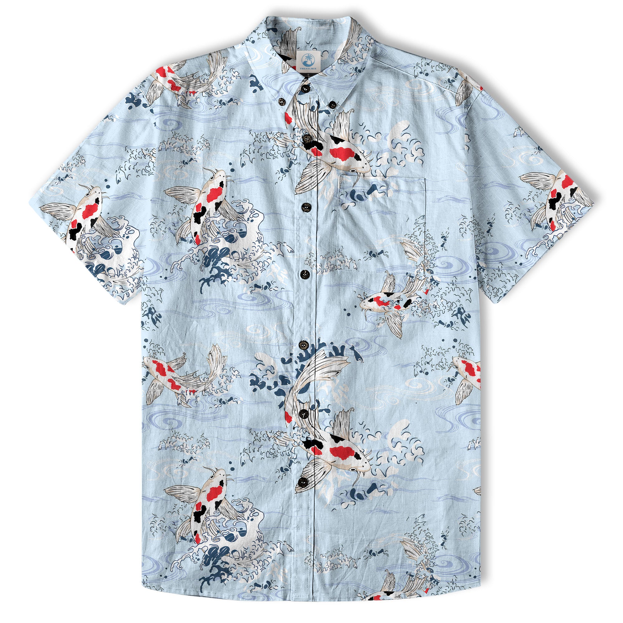 Koi Fish Hawaiian Ocean Shirt, hawaiian vacation drumfish family matching - The Palmix