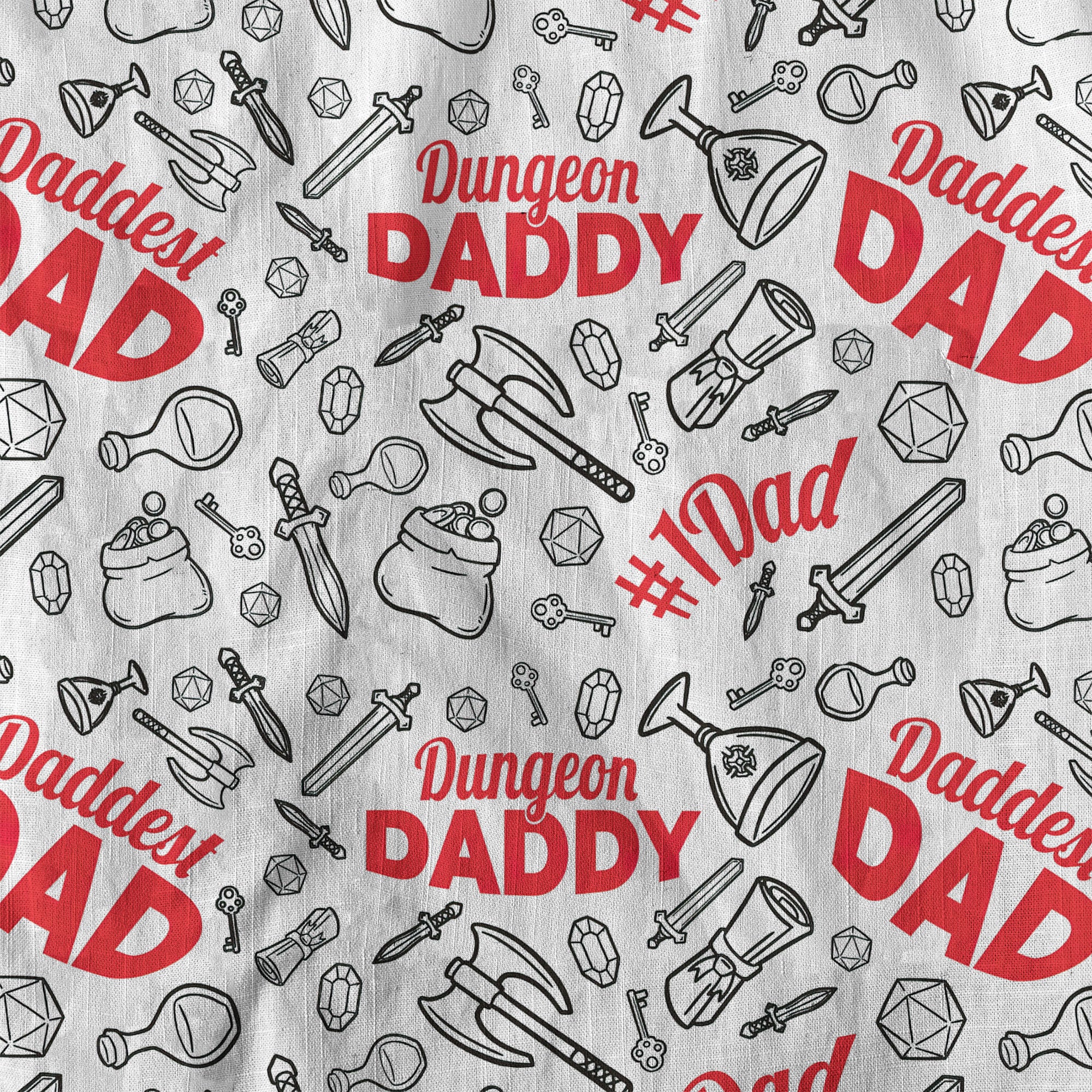 Dungeons Daddy Aloha Hawaii Shirt, DND Game Pattern Shirt Gift for Dad - The Palmix
