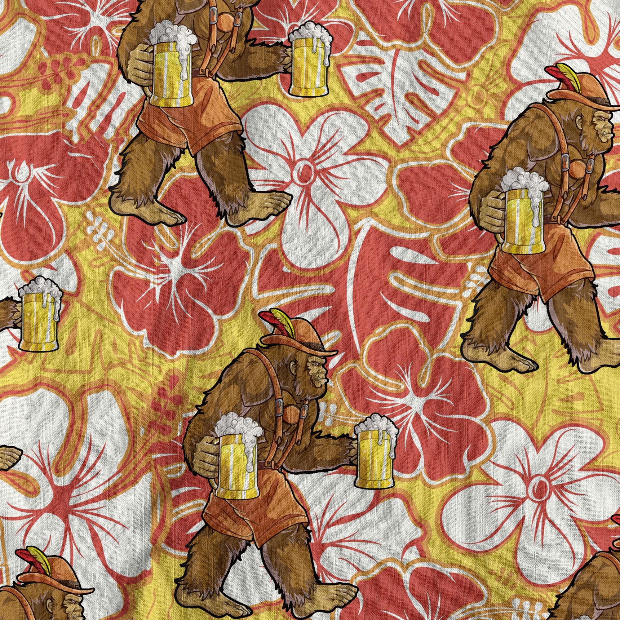 Bigfoot Beer Hawaiian Shirt, Bigfoot Aloha Shirt, Amazing Bigfoot Button Up Shirt - The Palmix