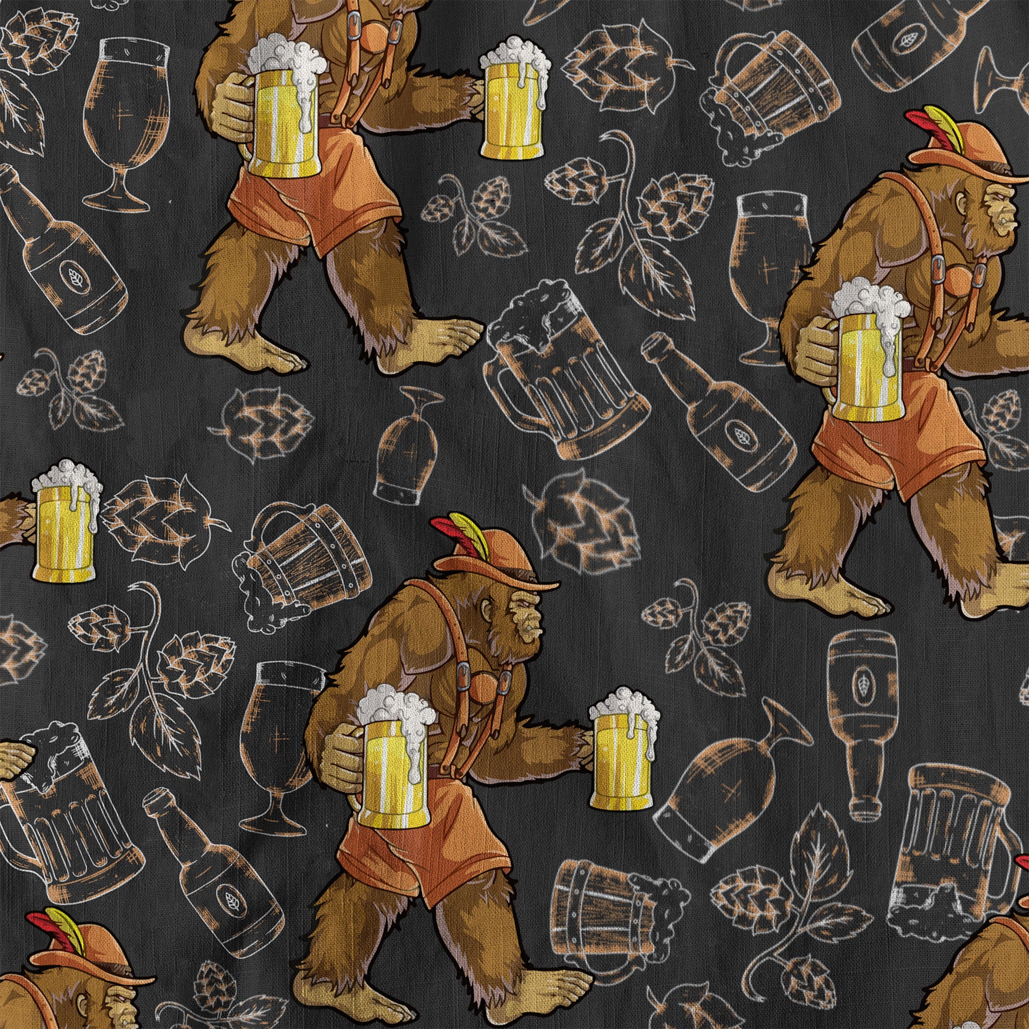Bigfoot Beer Hawaiian Shirt, Bigfoot Aloha Shirt, Amazing Bigfoot Button Up Shirt - The Palmix