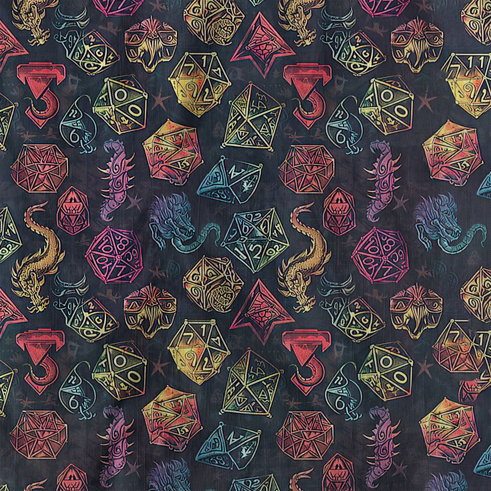 Dungeons Daddy Aloha Hawaii Shirt, DND Game Pattern Shirt Gift for Dad - The Palmix