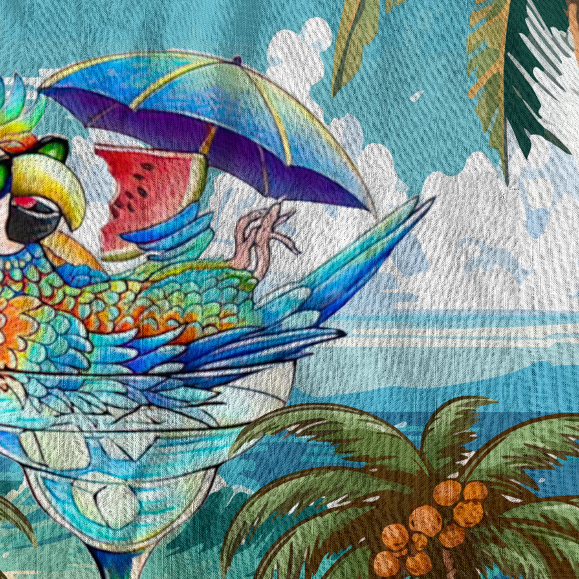Parrot Cocktail Hawaiian Shirt for Men Women - Tropical Hawaiian Shirt - Summer Hawaiian Beach Shirt - The Palmix