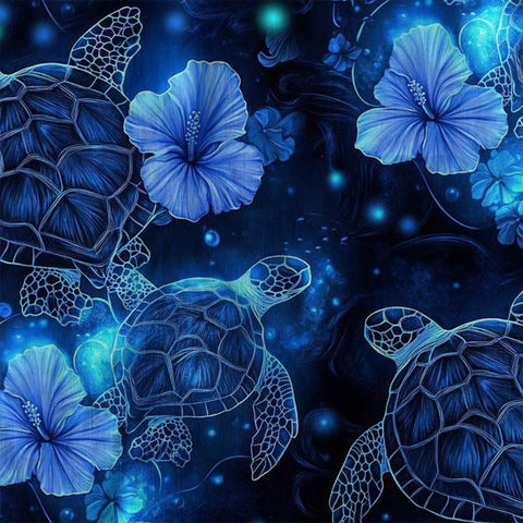 Neon Turtle Hawaiian Shirts for Men Women Youth, Vibrant Sea Turtle Aloha Summer Beach Shirt - The Palmix