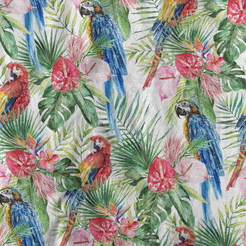 Tropical Parrot Summer Hawaiian Shirt, Colorful Parrot Flowers Pattern Hawaii Shirt - The Palmix