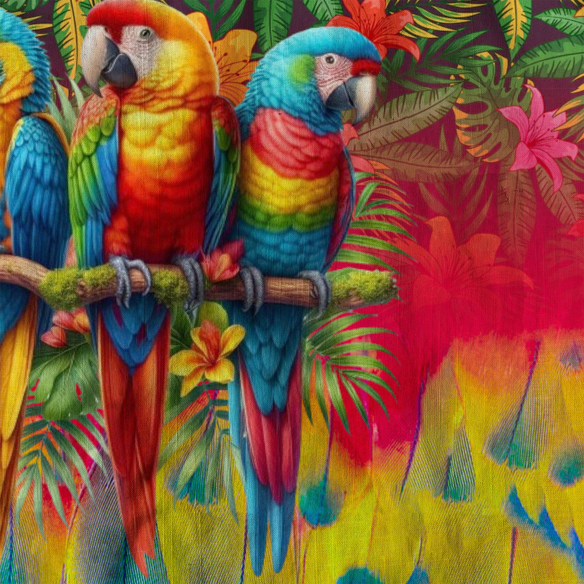 Colorful Parrot Hawaiian Shirt for Men, Parrot Funny Button Down Shirt - The Palmix