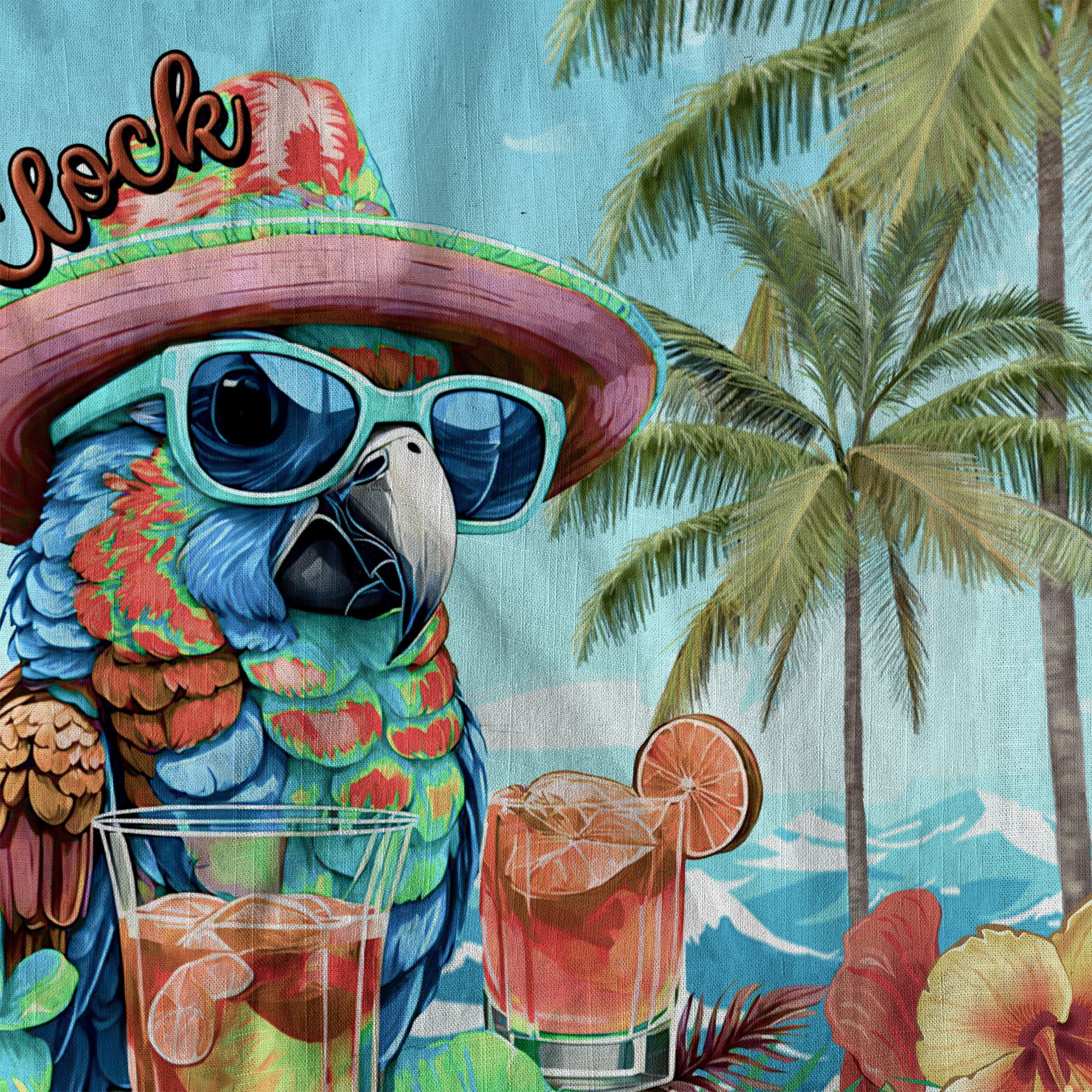 It's 5 O'clock Somewhere Parrot Hawaiian Shirt for Men, Parrot Aloha Button Down Shirt - The Palmix