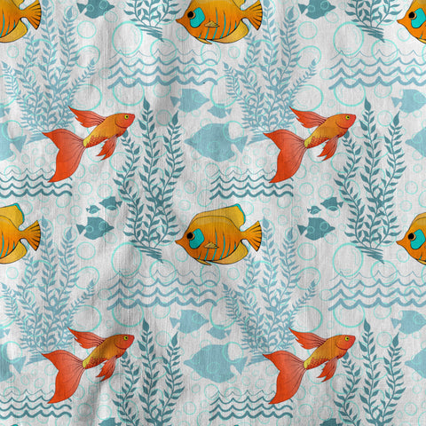 Sea Ocean Animals Women's Hawaiian Shirt, Ocean Fish Print - The Palmix