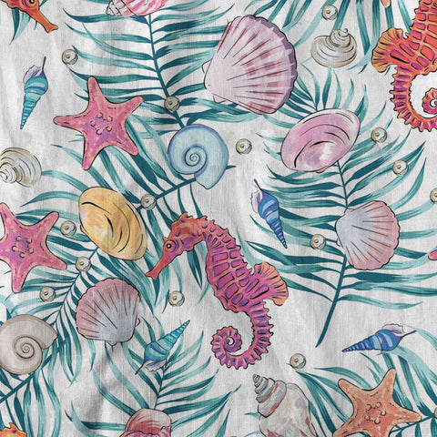 Ocean Animals Women's Hawaiian Shirt, Ocean Aloha Hawaiian Print - The Palmix