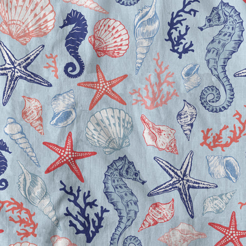 Ocean Animals Women's Hawaiian Shirt, Ocean Aloha Hawaiian Print - The Palmix
