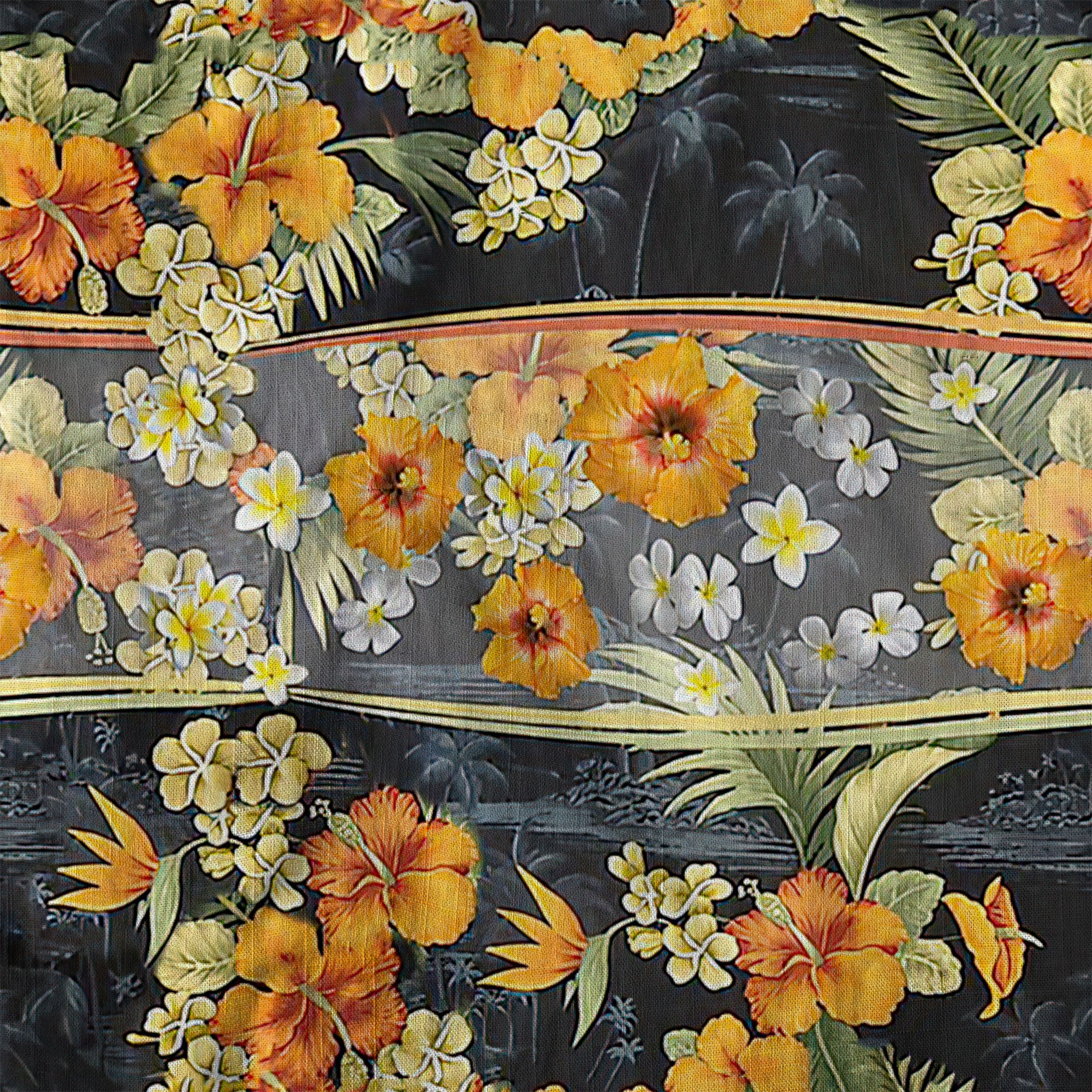 Floral Pattern Short Sleeve Luau Beach Aloha Hawaiian Shirt - The Palmix