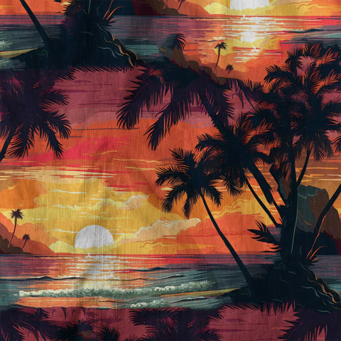 Sunset Summer Hawaiian Shirt, Beach Tropical Hawaiian Shirt - The Palmix