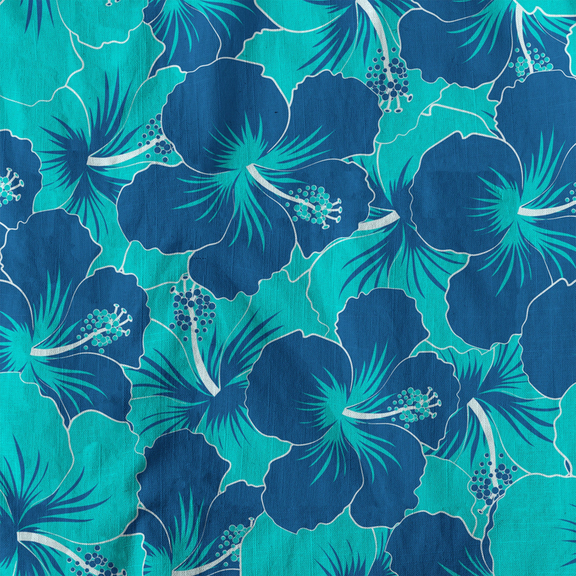 Floral Pattern Hawaii Shirt, Hibiscus Flower Shirt - The Palmix