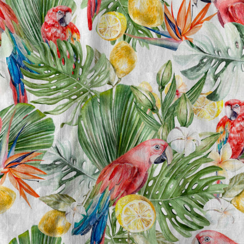 Parrot Hawaii Shirt for Men Women, Beautiful Watercolor Tropical Pattern Hawaii Shirt - The Palmix