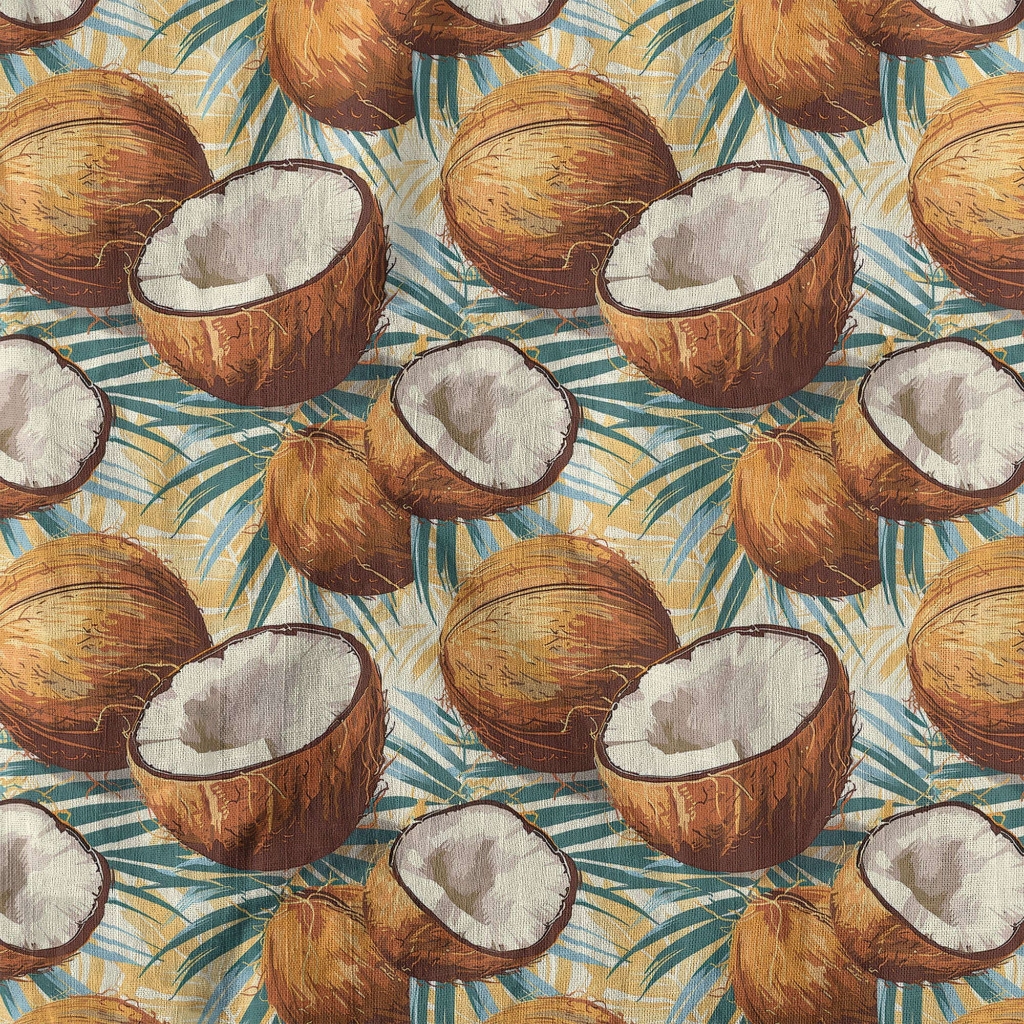 Coconut Trees Pattern Hawaii Shirt, Summer Beach Shirt - The Palmix