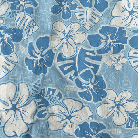 Hibiscus Floral Pattern Hawaiian Button Up Shirt, Sea Hawaii Shirt - The Palmix