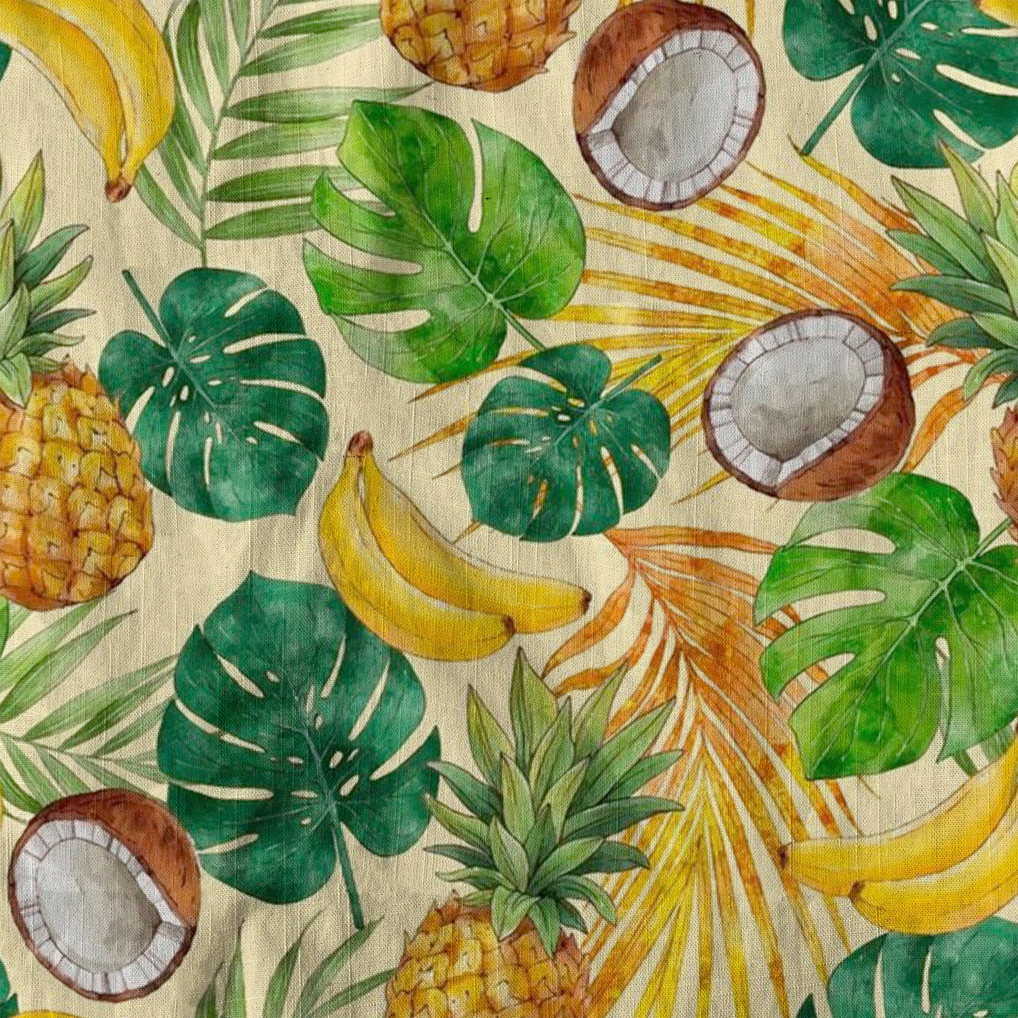 Tropical Fruits Aloha Hawaiian Button Up Shirt, Summer Beach Aloha Hawaii Shirt - The Palmix