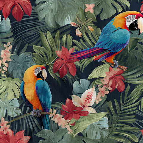 Colorful Flamingo Palm Leaf Hawaiian Shirt, Vintage Aloha Shirt, Island Vacation Wear - The Palmix