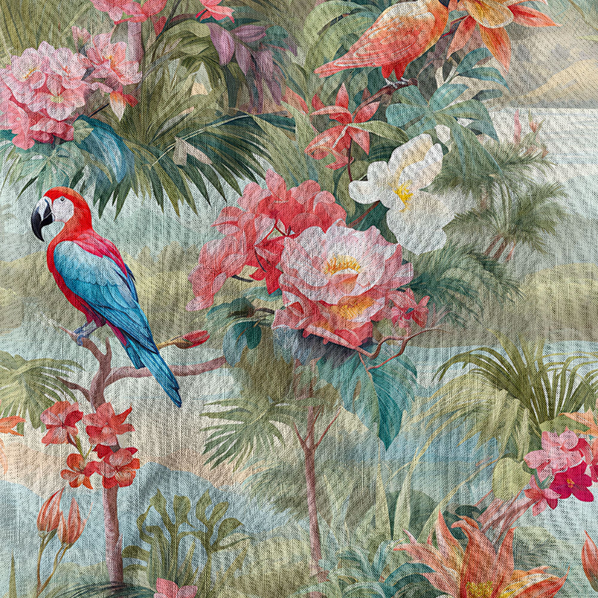 Retro Parrot Tropical Getaway Hibiscus Shirt, Hawaiian Vacation Outfit Aloha Hawaii Shirt - The Palmix