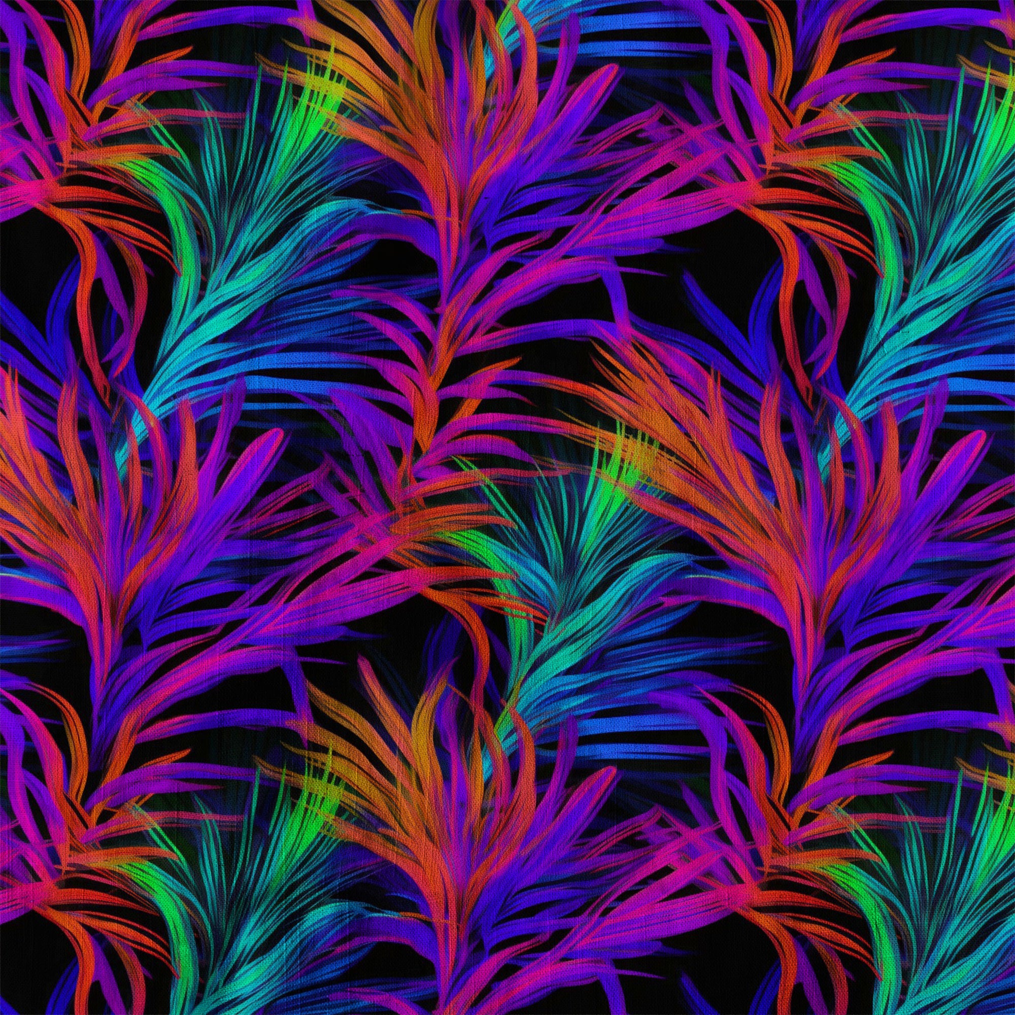 Vibrant Electric Tropical Hawaiian Shirt – Aloha Beach Pattern - The Palmix
