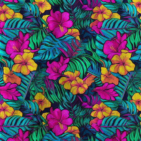 Electric Jungle Paradise Hawaiian Shirt, Colorful Tropical Beach Aloha Shirt - The Palmix