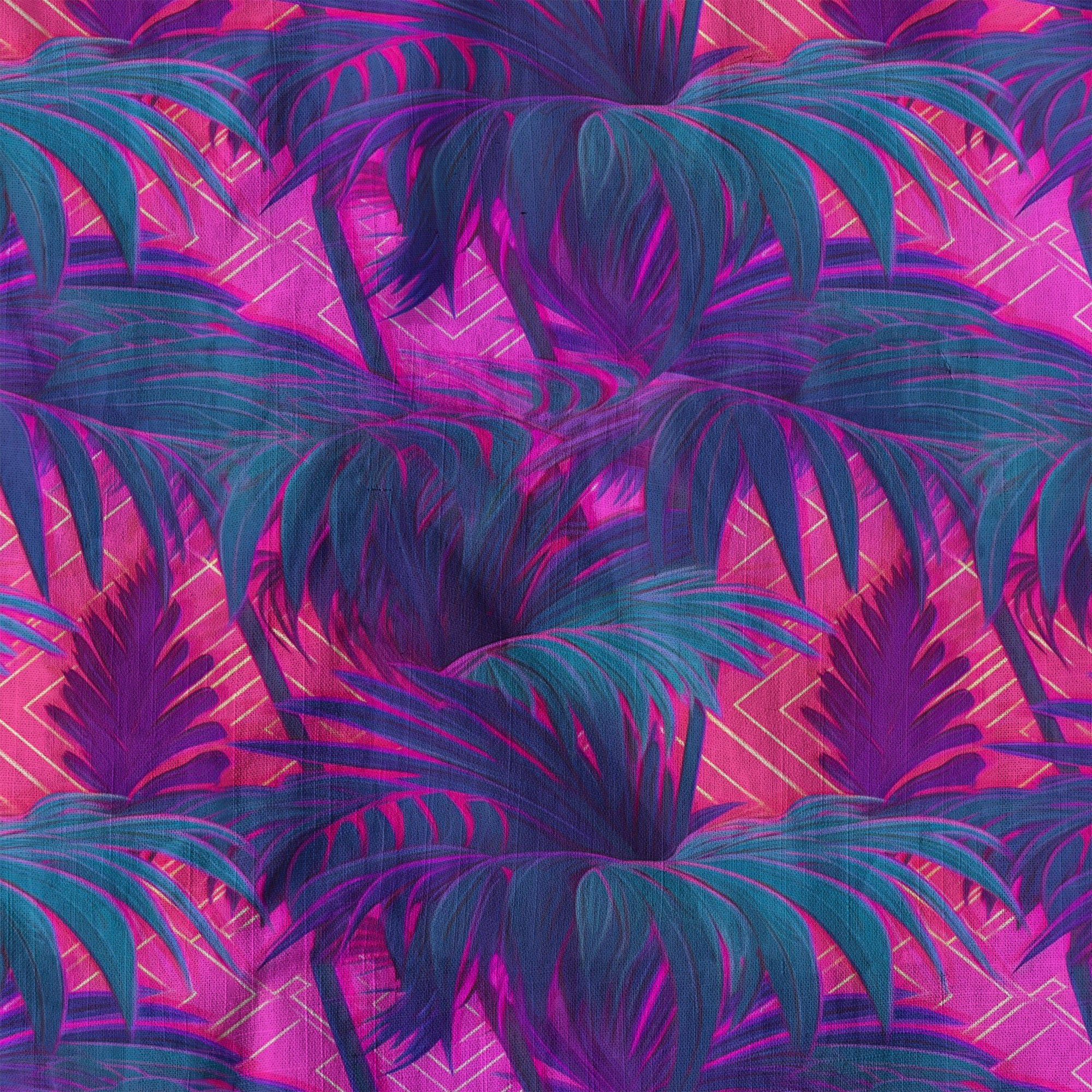 Electric Jungle Paradise Hawaiian Shirt, Tropical Beach Aloha Shirt, Hawaiian Summer Vibes Hawaiian Shirt - The Palmix