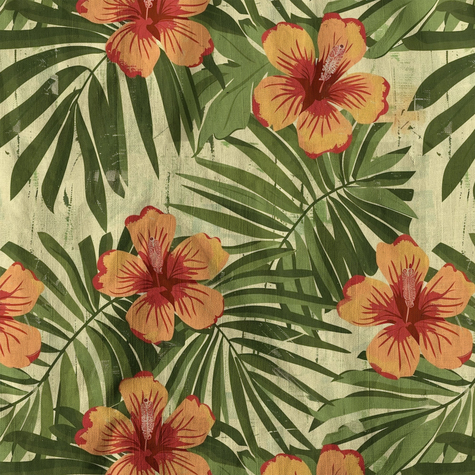 Vintage Aloha Hibiscus Flowers Hawaii Shirt, Floral Hawaiian Button Down Shirt - The Palmix