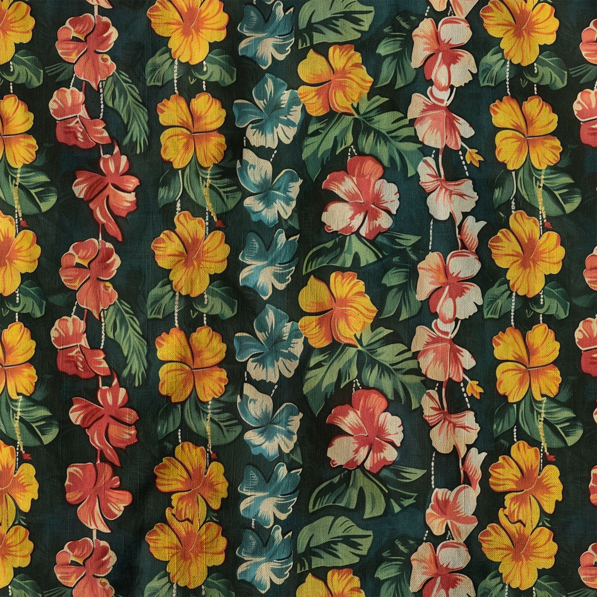 Vintage Aloha Hibiscus Flowers Hawaii Shirt, Floral Hawaiian Button Down Shirt - The Palmix