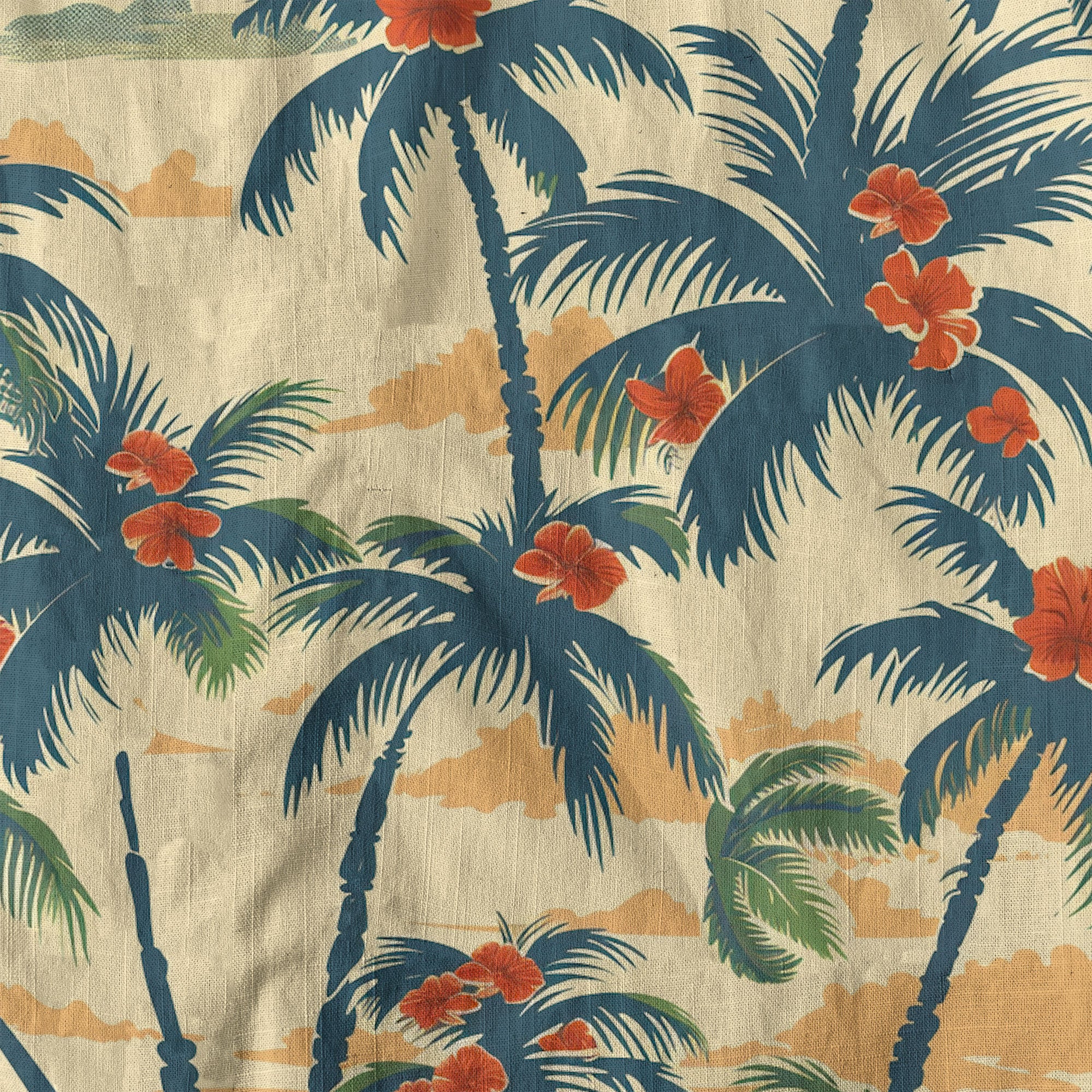 Tropical Garden Blossom Hawaii Shirt, Exotic Hawaiian Button Down Shirt - The Palmix