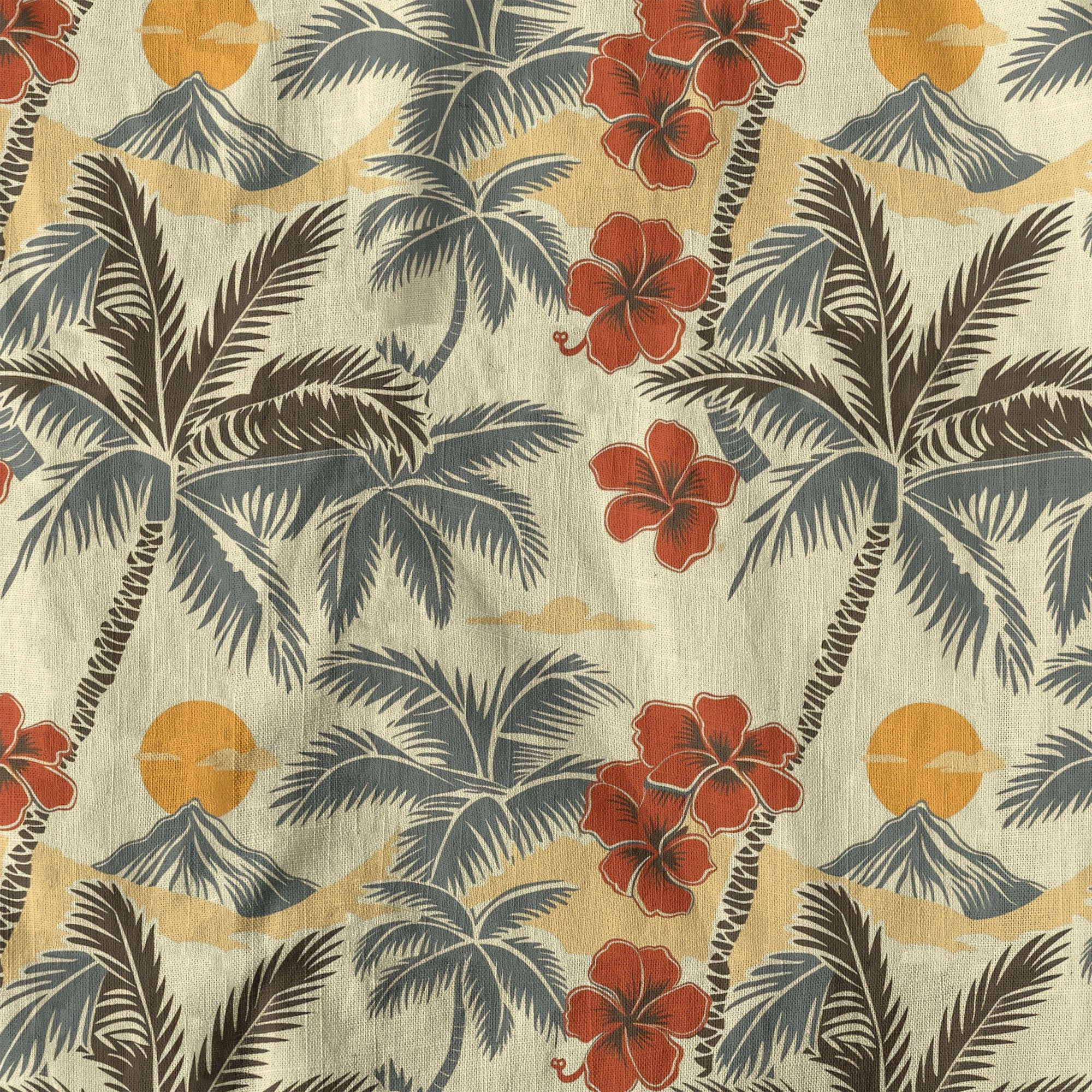 Retro Aloha Hibiscus Flowers Hawaii Shirt, Floral Hawaiian Button Down Shirt - The Palmix