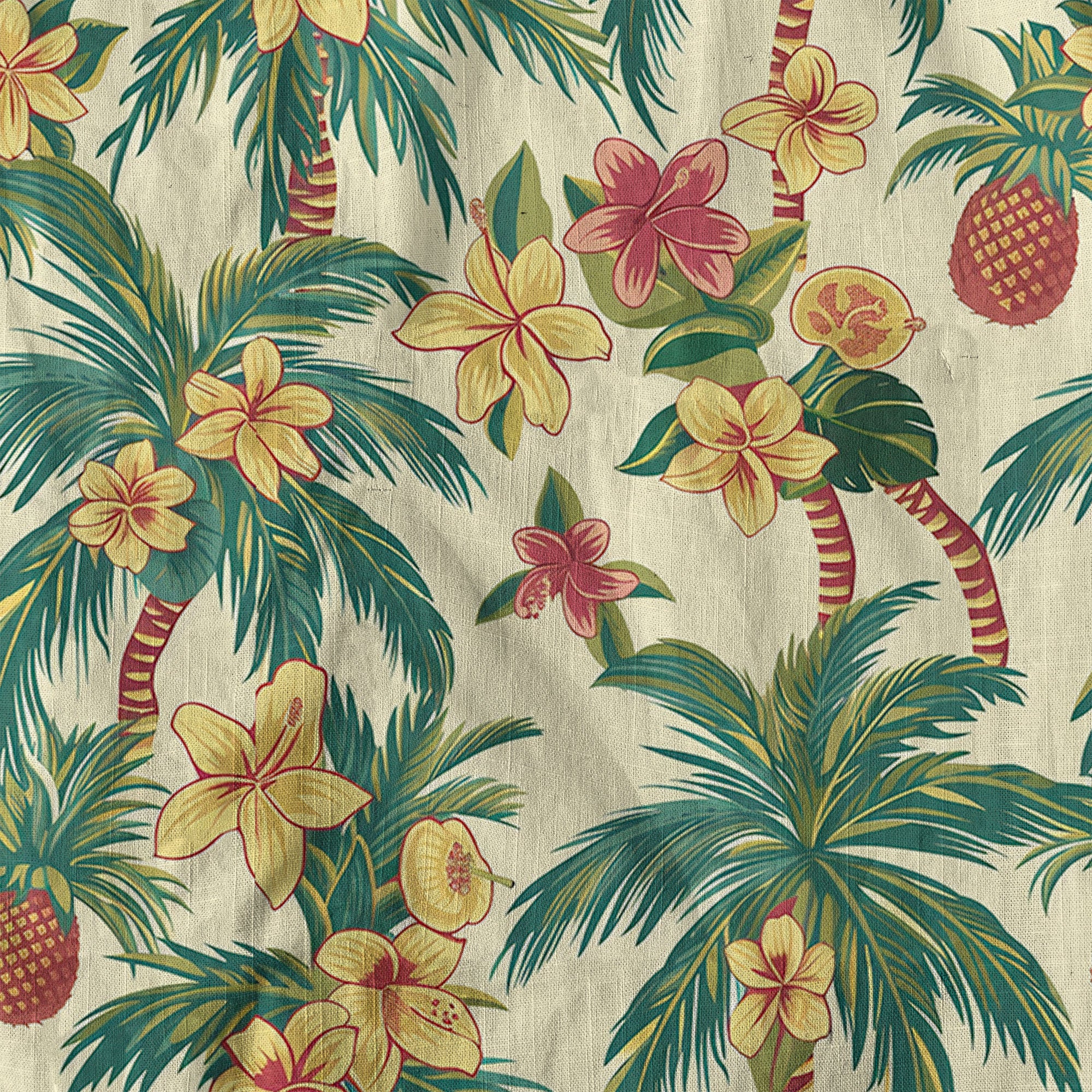 Retro Aloha Flowers Hawaii Shirt, Floral Pattern Hawaiian Shirt - The Palmix