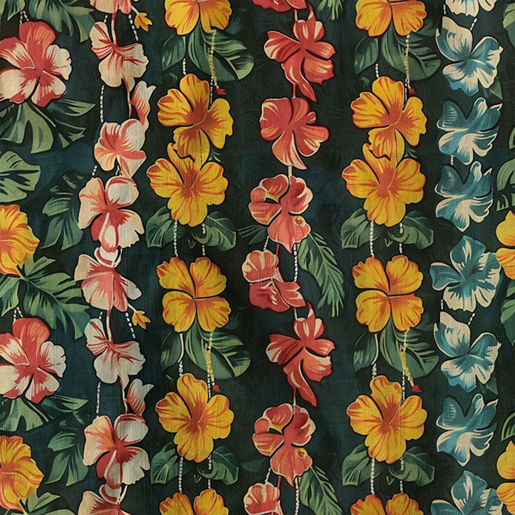 Vintage Aloha Flower Hawaii Shirt, Floral Pattern Hawaiian Shirt for Men - The Palmix