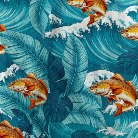Koi Fish Hawaiian Ocean Shirt, hawaiian vacation drumfish family matching - The Palmix